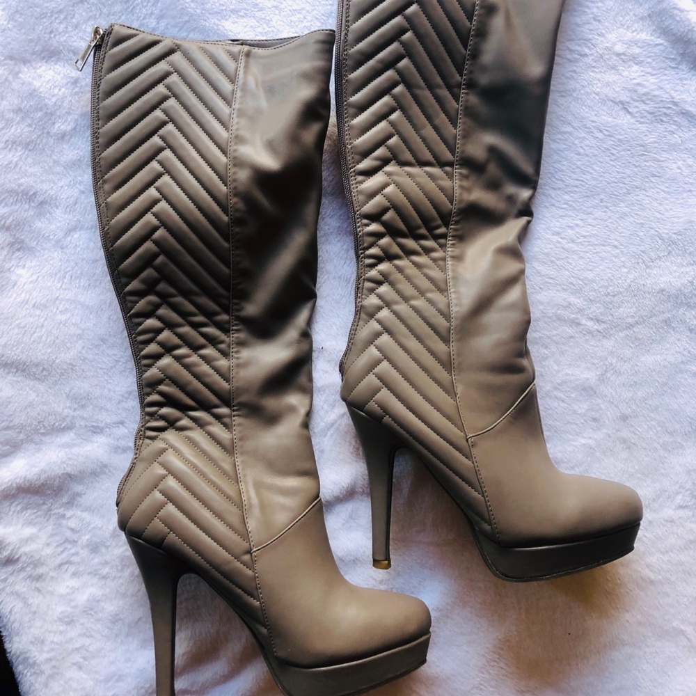 Gray boots